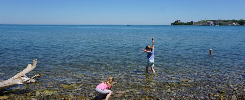 Children playing in water